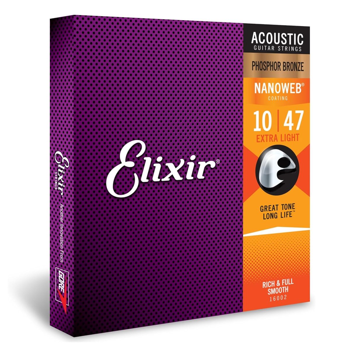Elixir - 10-47 Phosphor Bronze Extra Light with Nanoweb Coating - 16002