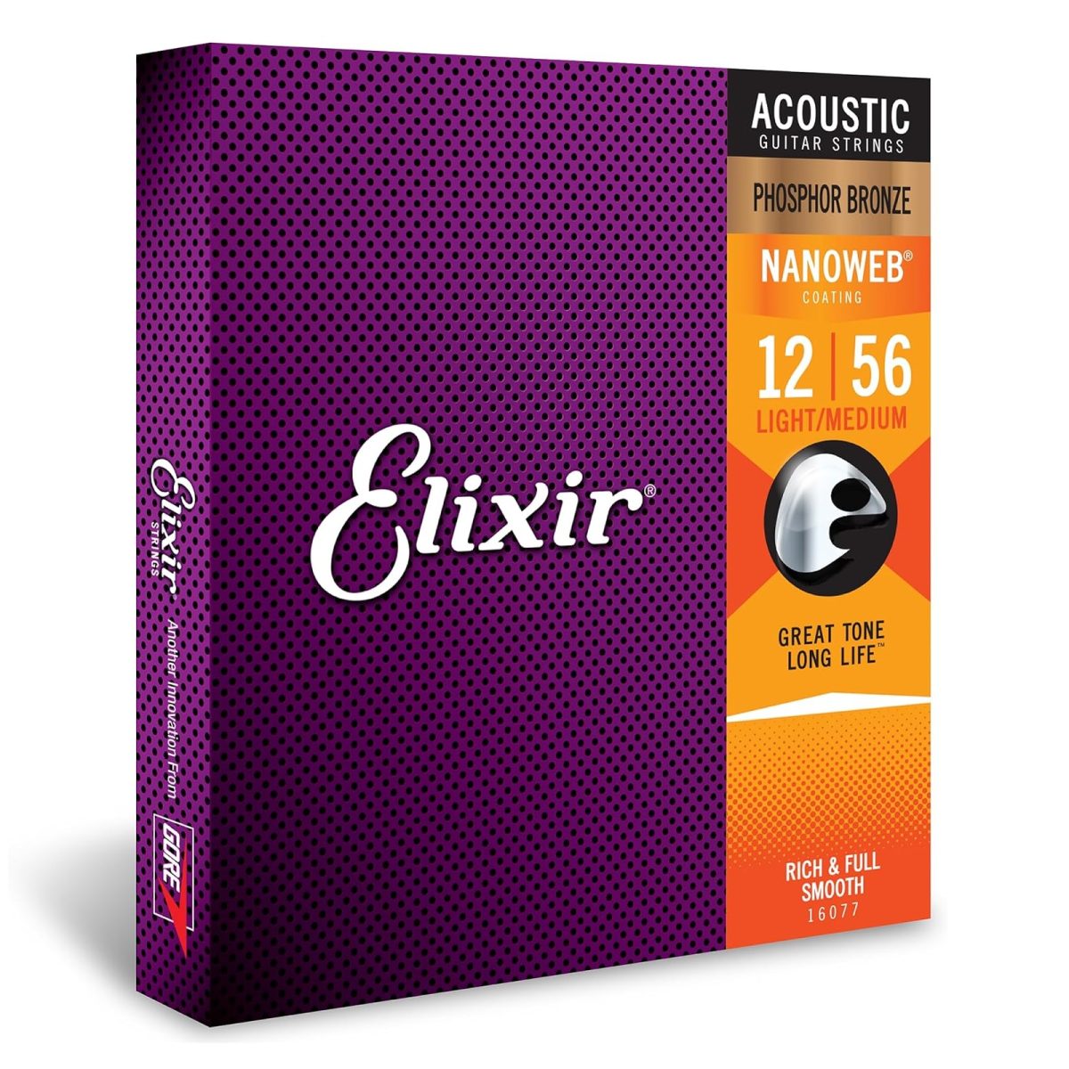 Elixir - 12-56 Phosphor Bronze Custom Light Medium with Nanoweb Coating - 16077