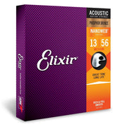 Elixir - 13-56 Phosphor Bronze Medium with Nanoweb Coating - 16102