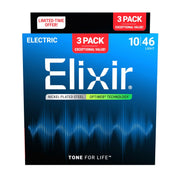 Elixir - 3-Pack 10-46 Electric Nickel Plated Steel with OPTIWEB Coating - Light #16572