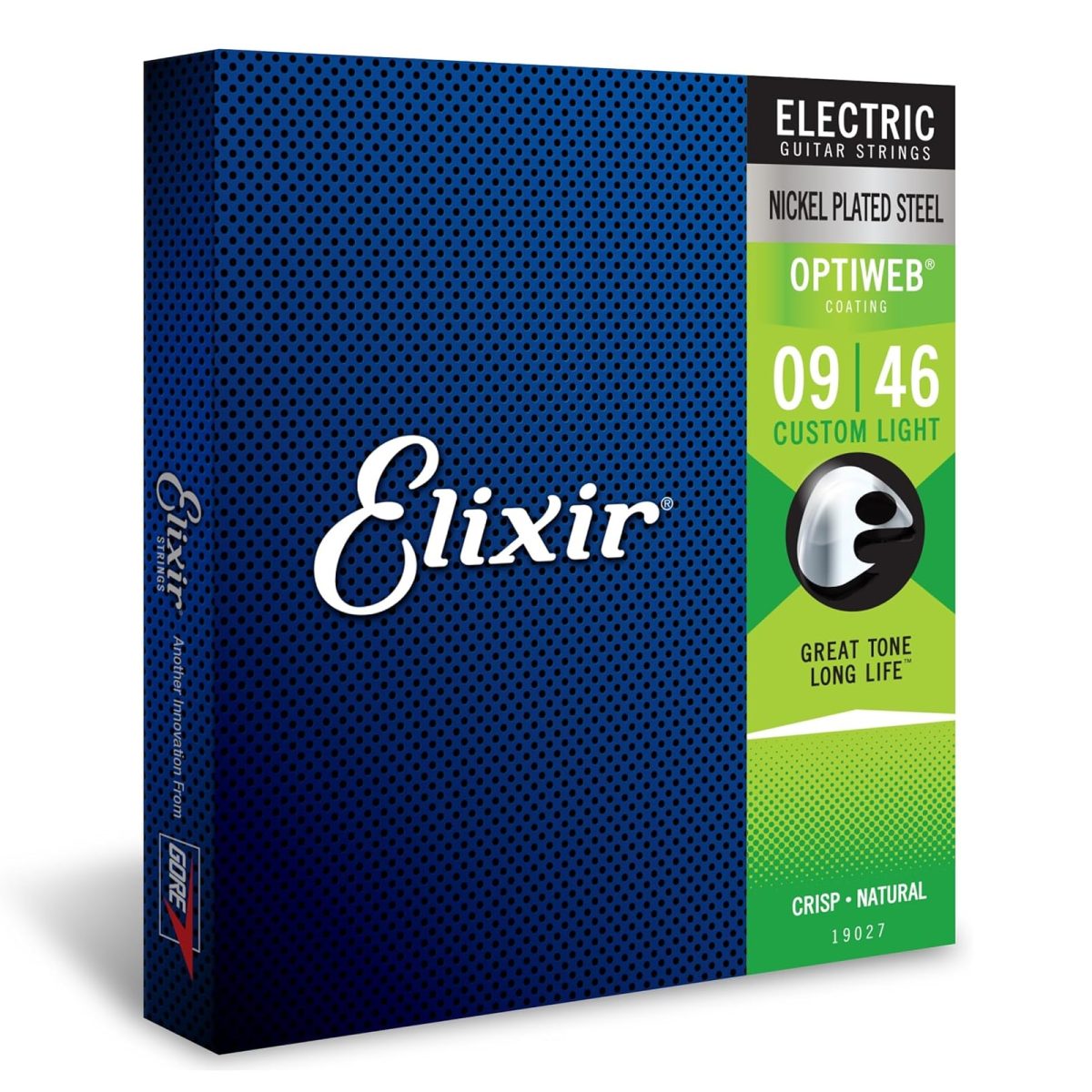 Elixir - 9-46 Electric Nickel Plated Steel with OPTIWEB Coating - Custom Light 19027