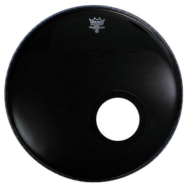 Remo - 22-Inch Encore Ebony Bass Drum Resonator Drum Head with Sound Hole #EN-1022-ES