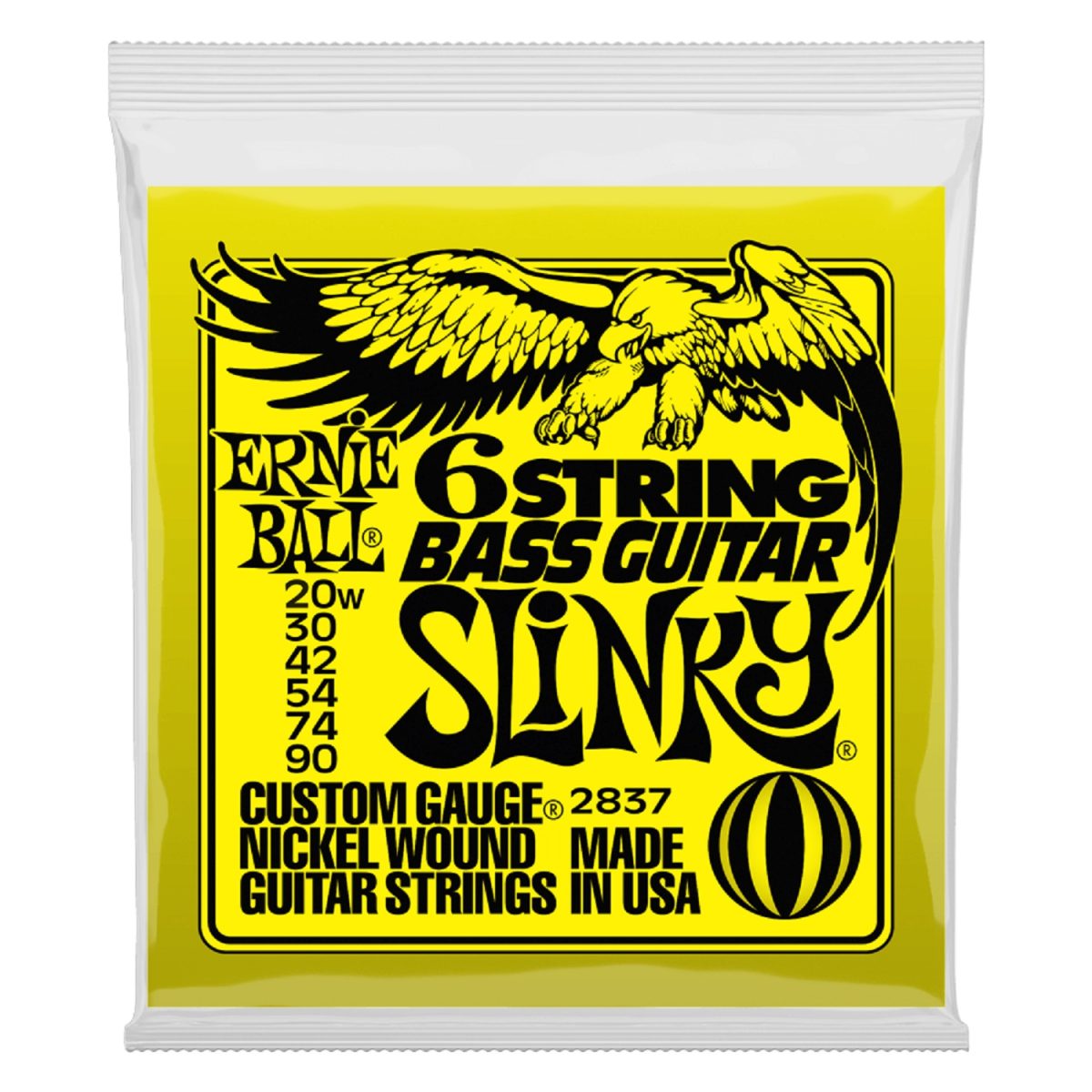 Ernie Ball - Slinky 6-String Bass Guitar Strings 20-90