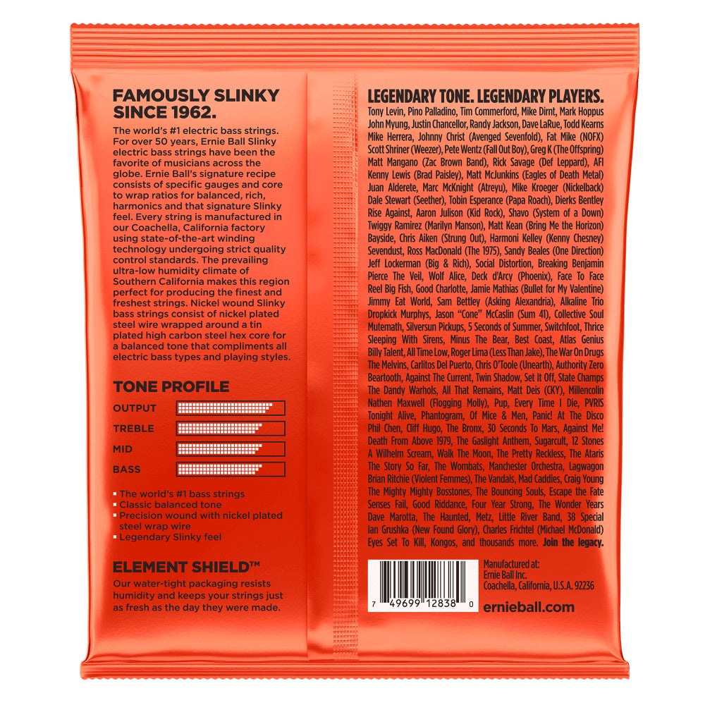 Ernie Ball - 32-130 Slinky 6-String Nickel Wound Long Scale Electric Bass Strings #P02838