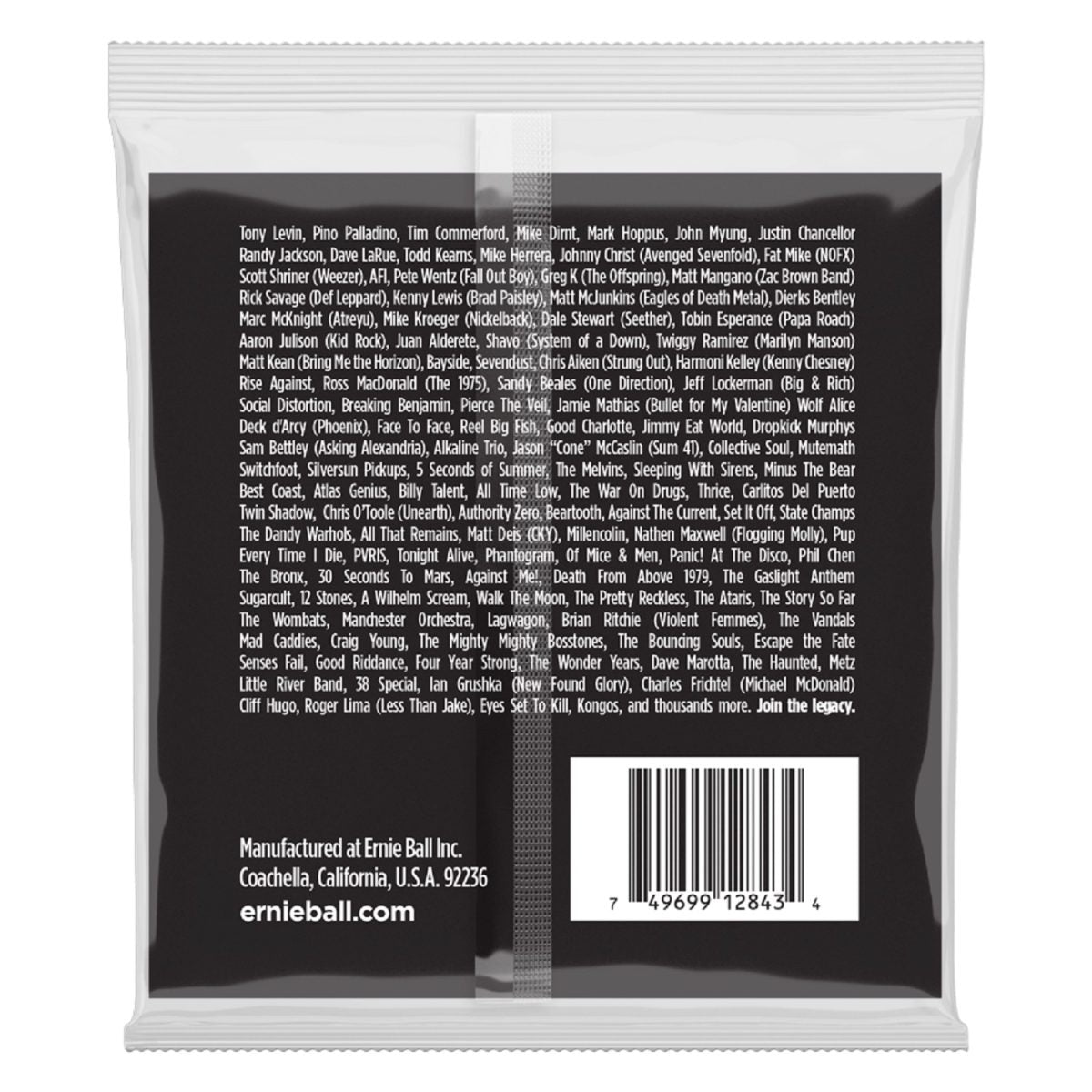 Ernie Ball - 2843 - 45-105 Electric Bass Hybrid Slinky Stainless Steel Strings Back