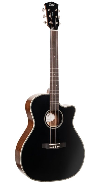 Cort - Cort Essence ESSENCE-GA4 Black Top Semi Gloss Acoustic Guitar #ES-GA4-SP-BTSG