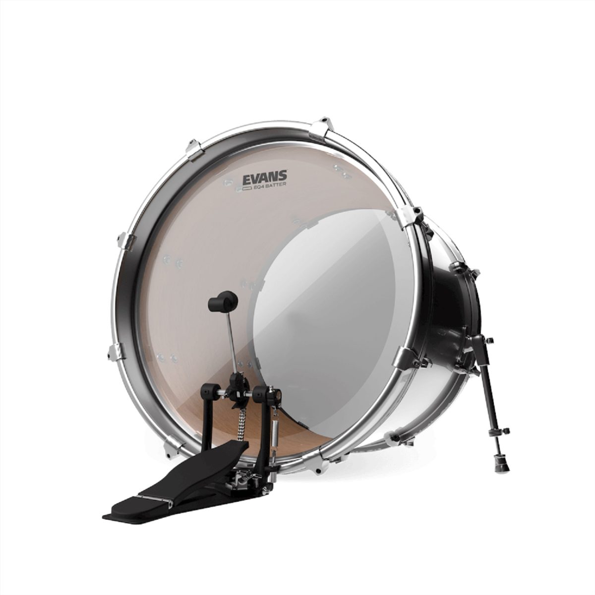 Evans - 20'' Bass EQ4 Clear - BD20GB4 On Bass Drum