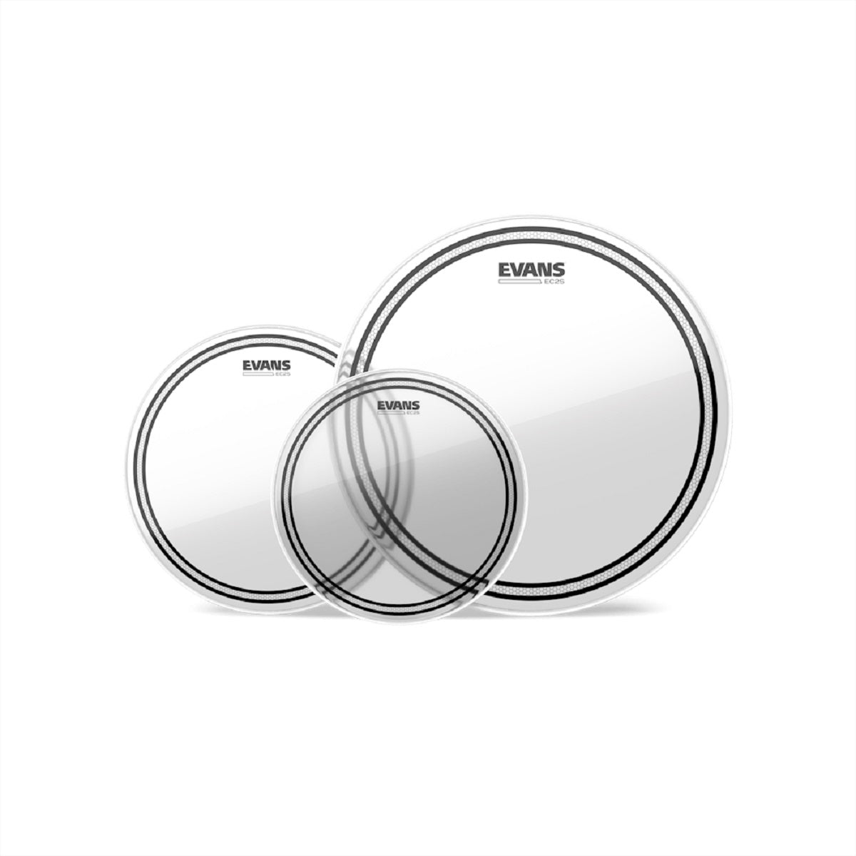 Evans - 12" 13" 16" EC2S Clear Standard Tom Pack - ETP-EC2SCLR-S