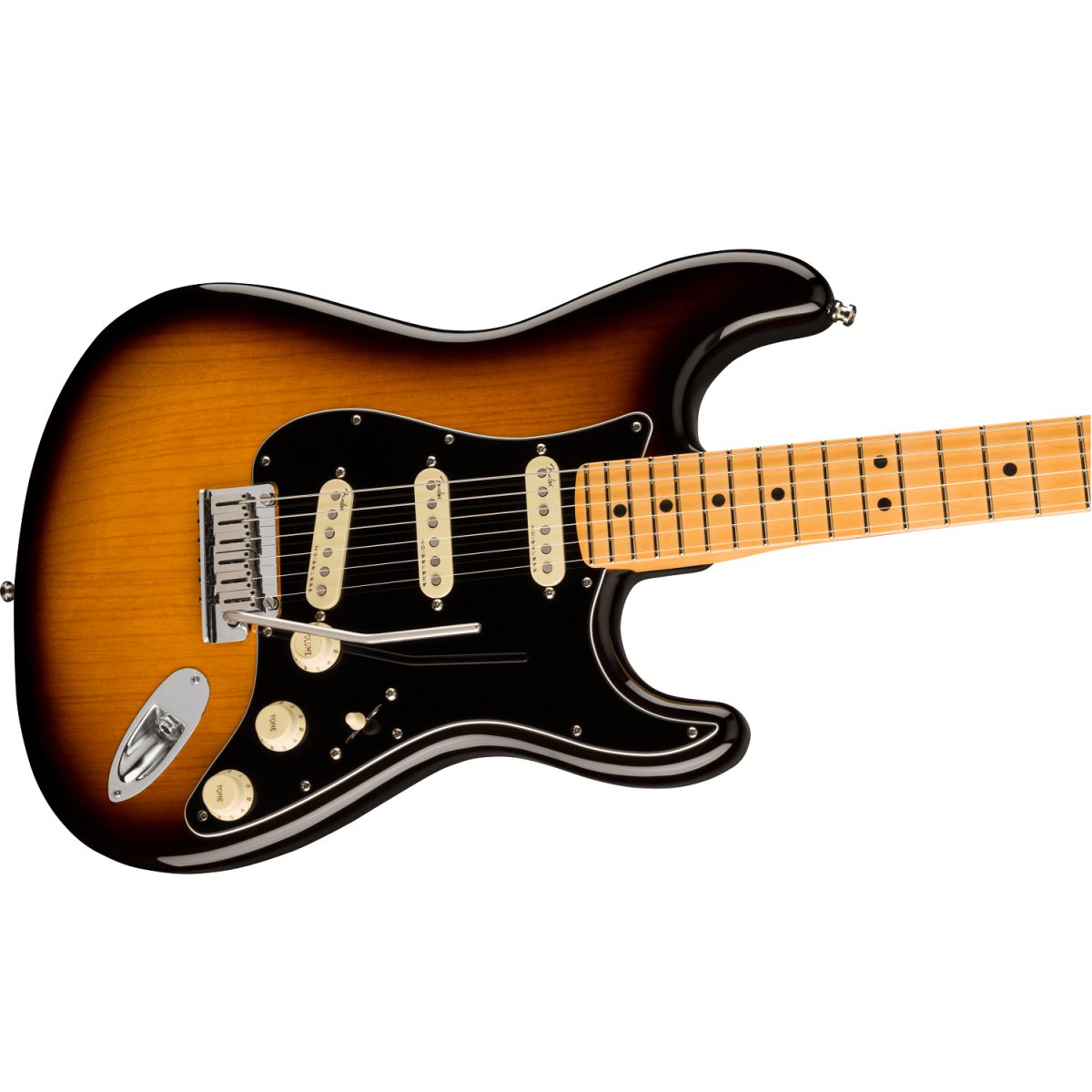 Fender - American Ultra Luxe Stratocaster 2-Color Sunburst - 0118062703 body down