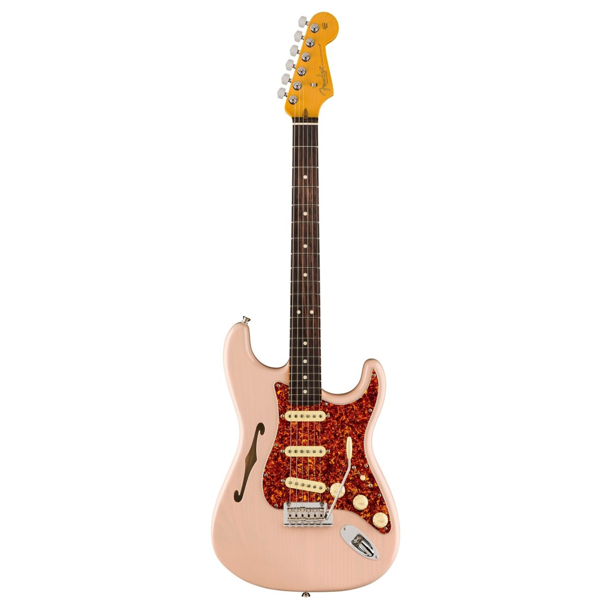 Fender - Limited Edition American Professional II Stratocaster Thinline - Transparent Shell Pink #0171010760