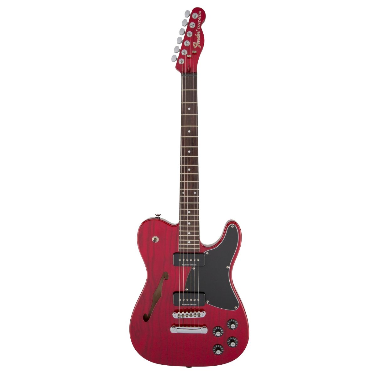 Fender - Jim Adkins JA-90 Telecaster Thinline - Crimson Red Transparent #0262354538