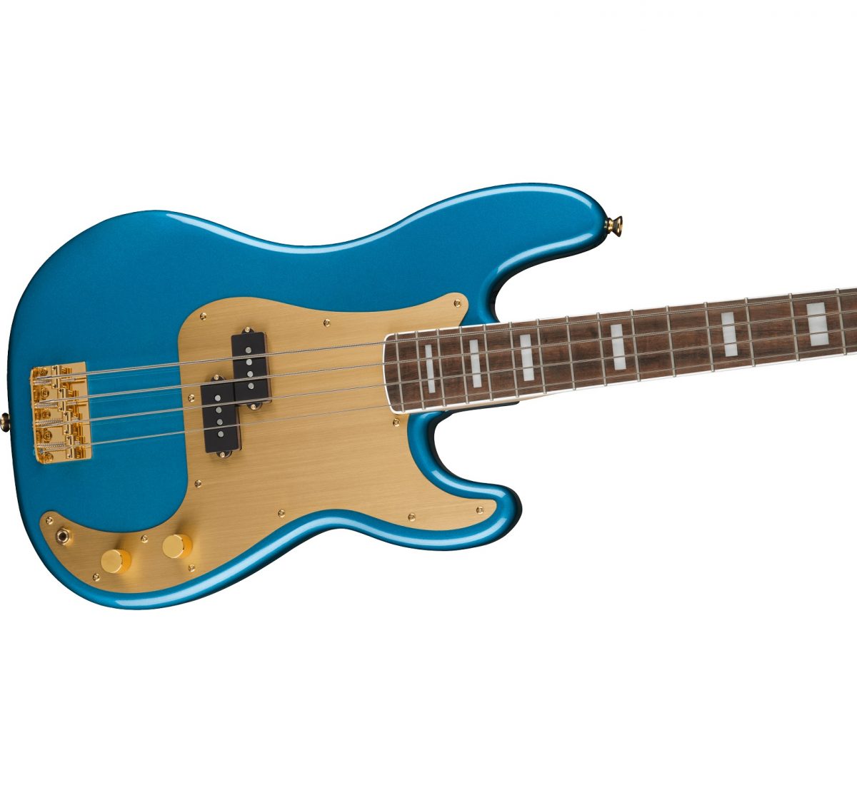 Squier - 40th Anniversary Precision Bass® Gold Edition Lake Placid Blue - 0379430502 body down