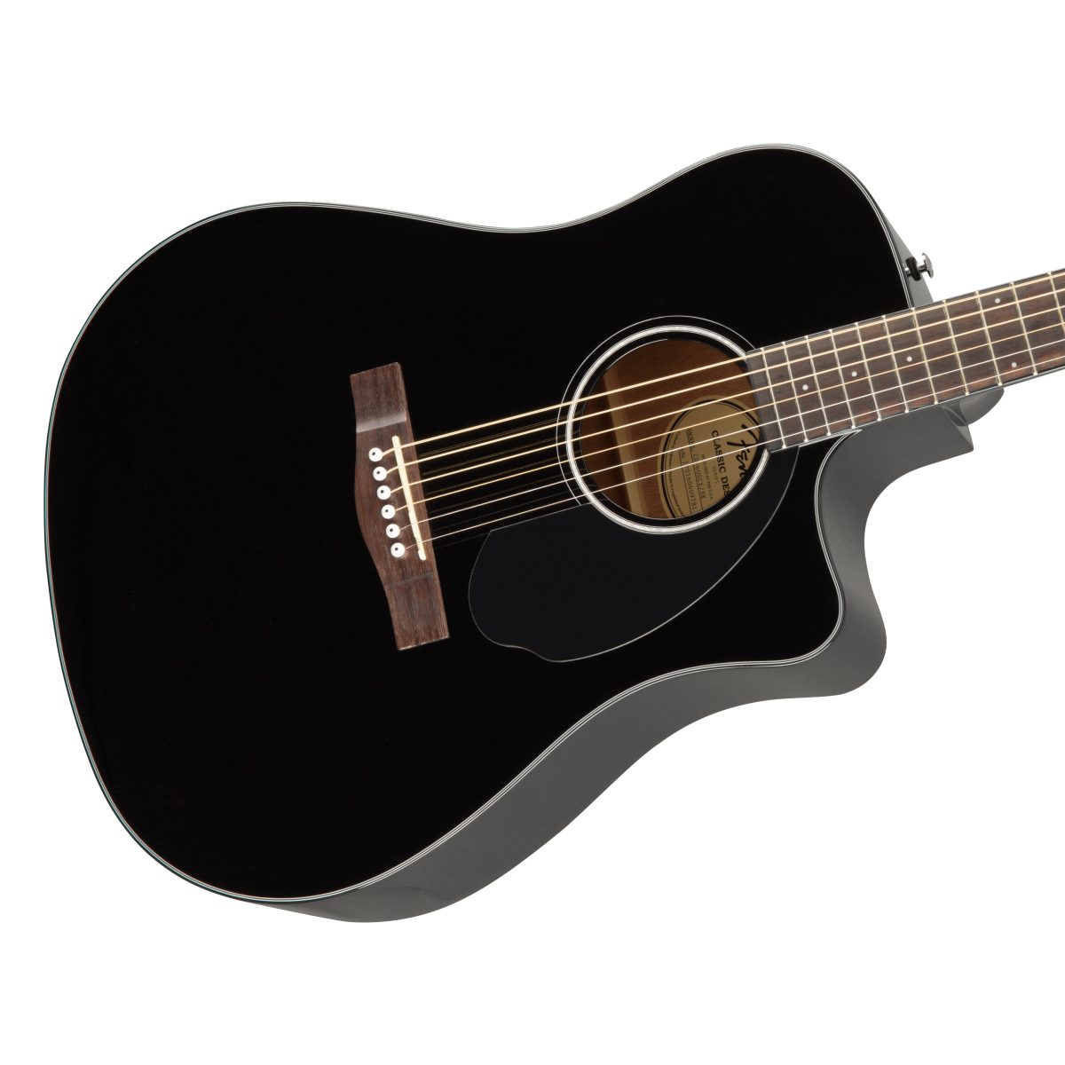 Fender - CD-60SCE Dreadnought Acoustic-Electric - Black #0970113006