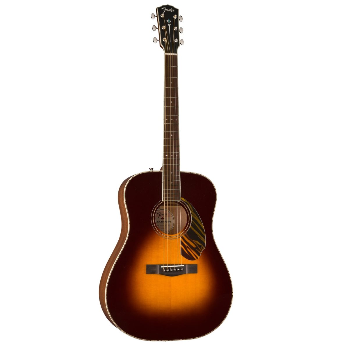 Fender - PD-220E Dreadnought, Ovangkol Fingerboard - 3 Tone Vintage Sunburst