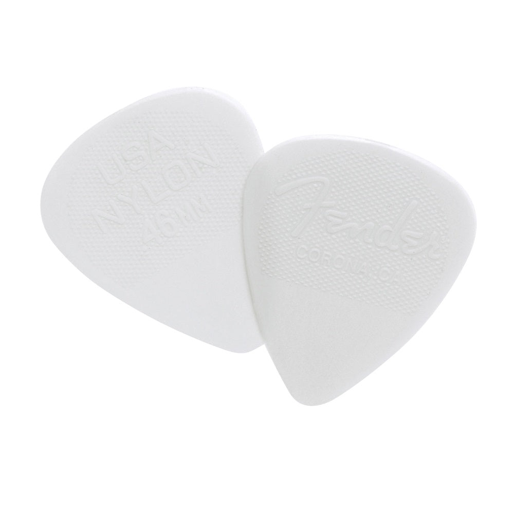 Fender - 12-Pack .46 mm Nylon Pick - White #0986351700
