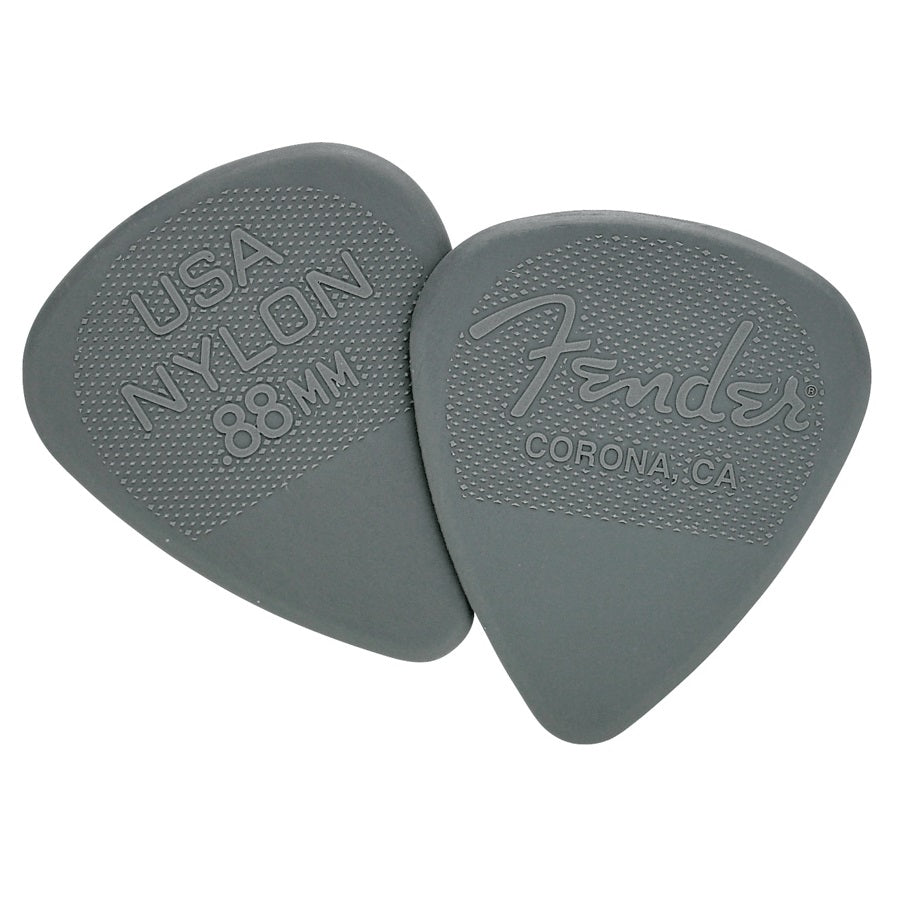 Fender - 12-Pack .88 mm Nylon Pick - Dark Gray #0986351850