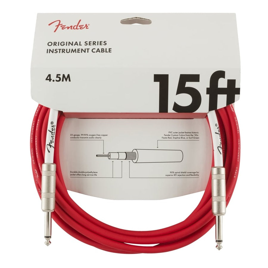Fender - 15' Fiesta Red Instrument Cable - 0990515010