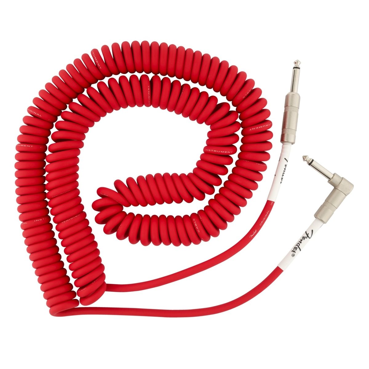 Fender - 30' Str/Ang Coil Instrument Cable Original Series - Fiesta Red #0990823005