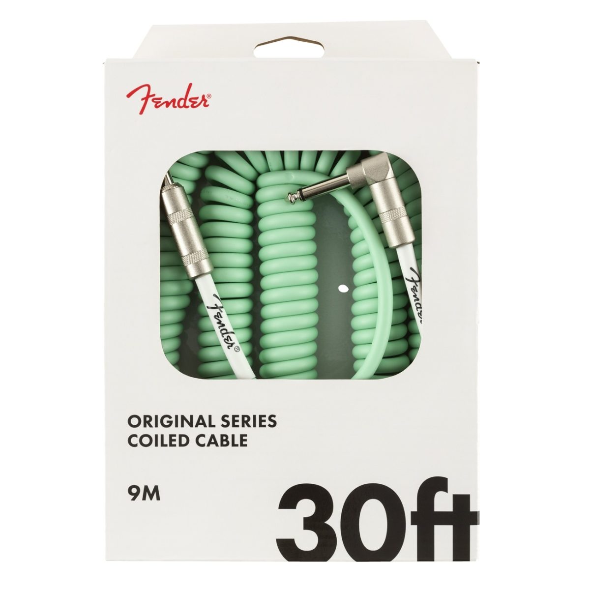 Fender - 30' Str/Ang Coil Instrument Cable Original Series - Surf Green #0990823007