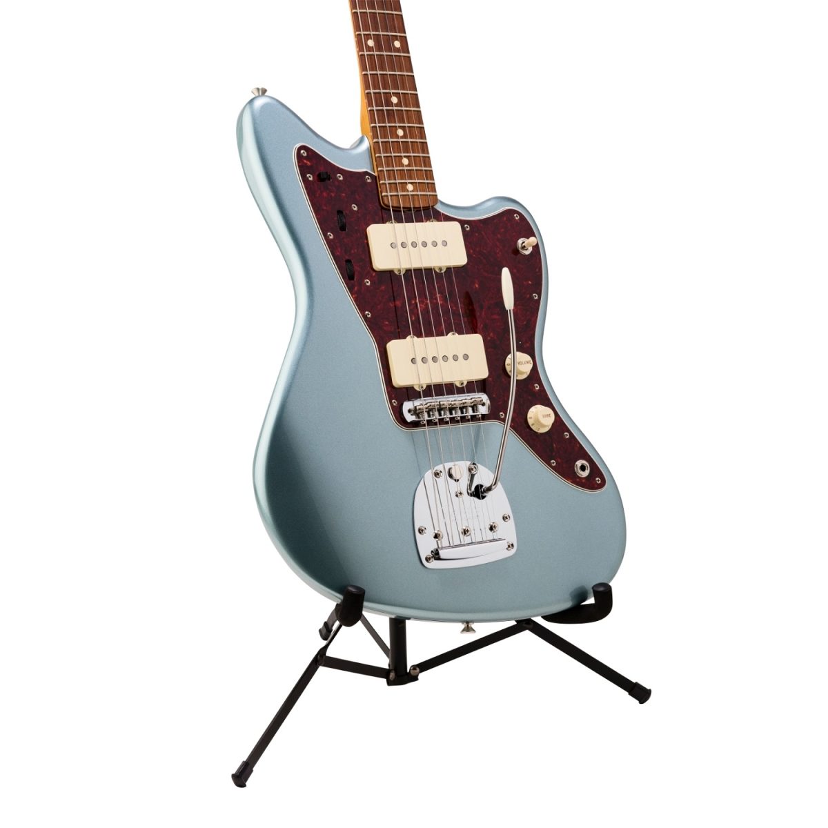 Fender - Bass & Offset Mini Stand - 0991813200 Front with Guitar