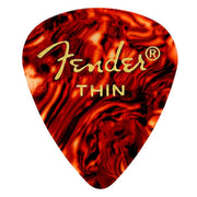 Fender - 12 Pack Thin Celluloid Tortoise Shell Picks