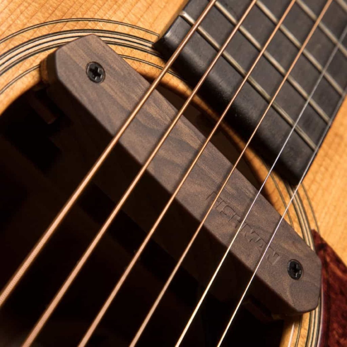 Fishman - Neo-D04 Magnetic Soundhole Pickup Single Coil - Woodgrain Soundhole