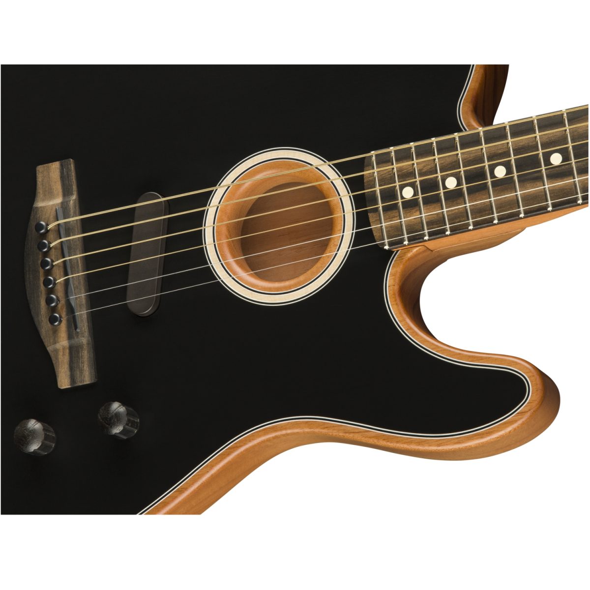 Fender American Acoustasonic Telecaster w Bag - Black - 0972013206