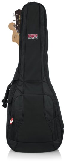 Gator - 4G Series Double Guitar Bag for Acoustic and Electric Guitar with Adjustable Backpack Straps #GB-4G-ACOUELECT