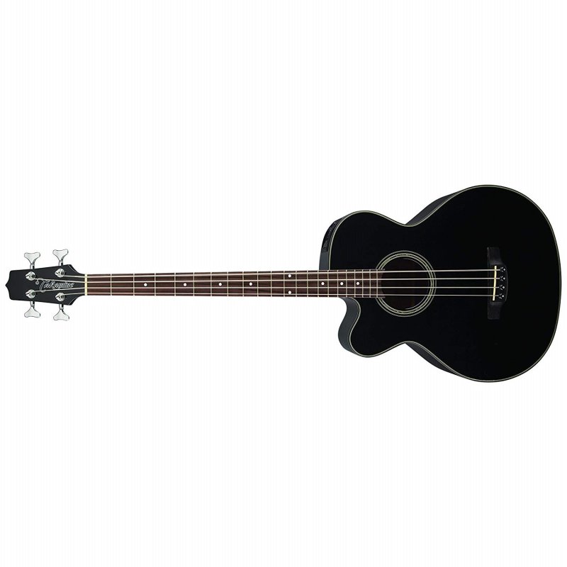 Takamine - 4-String Acoustic-Electric Bass Guitar Left-Handed Acoustic Bass, Black #GB30CELH-BLK