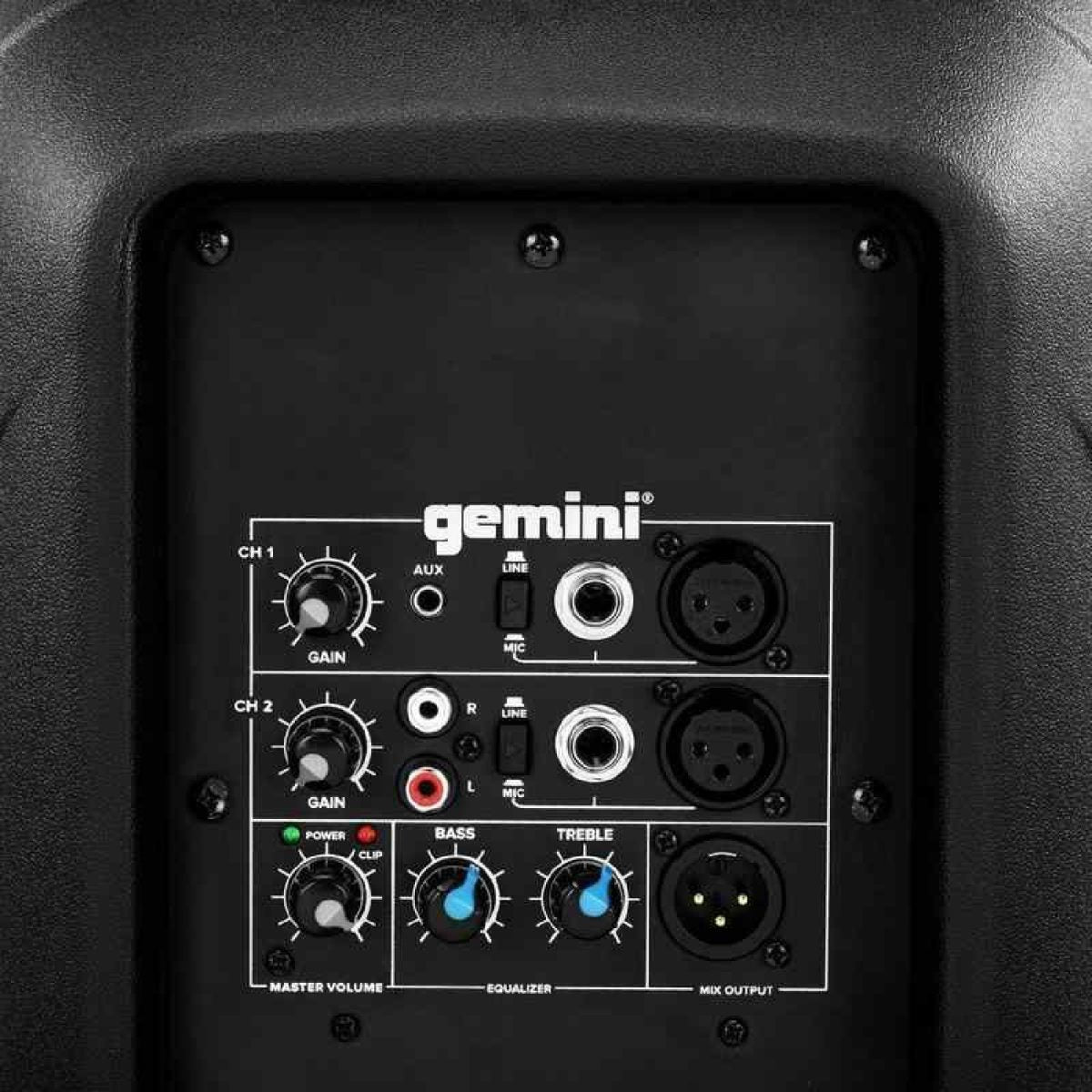 Gemini - AS-2110P - 1000 Watt Active 10” Loudspeaker Back Zoom