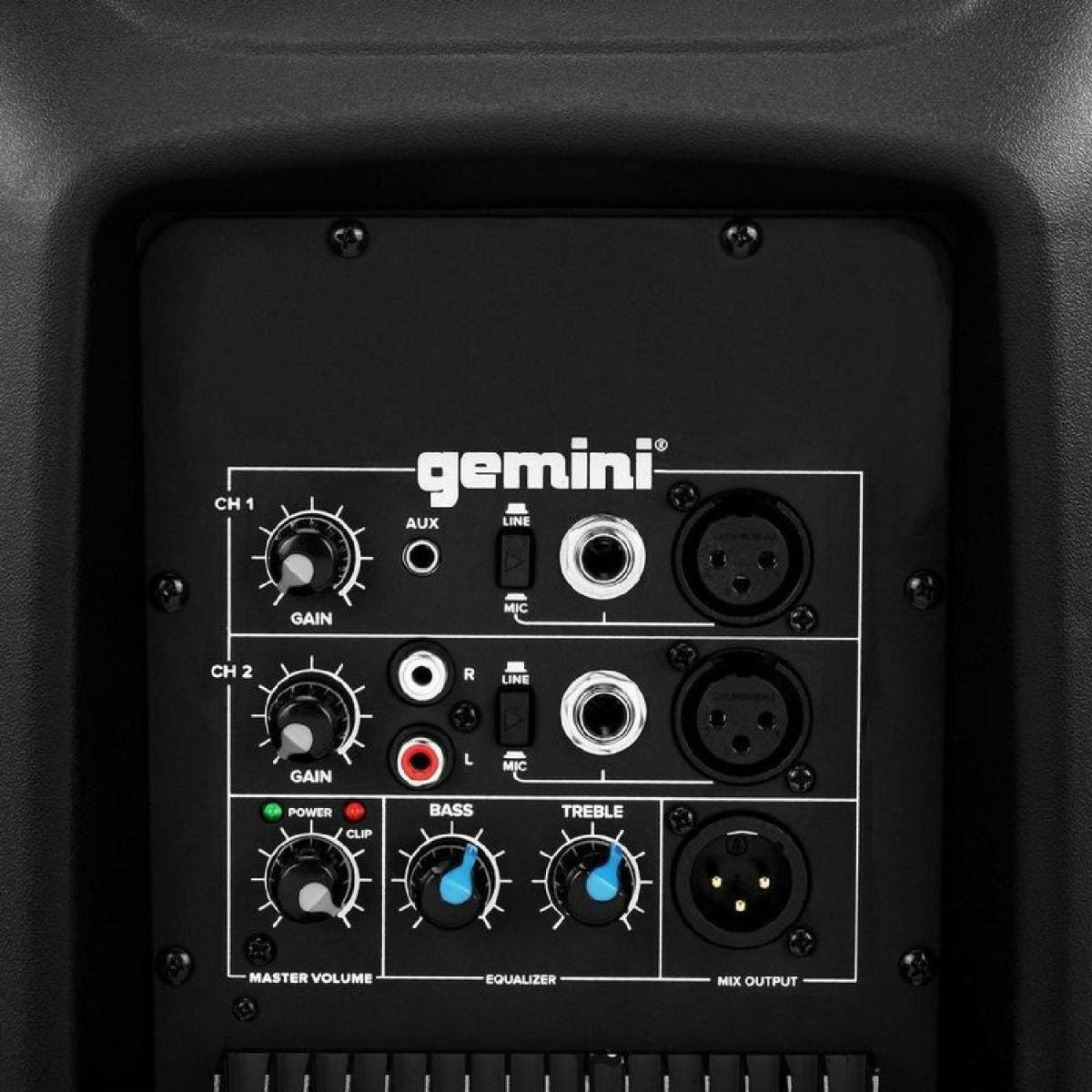 Gemini - AS-2112P - 1500 Watt Active 12” Loudspeaker Back Zoom