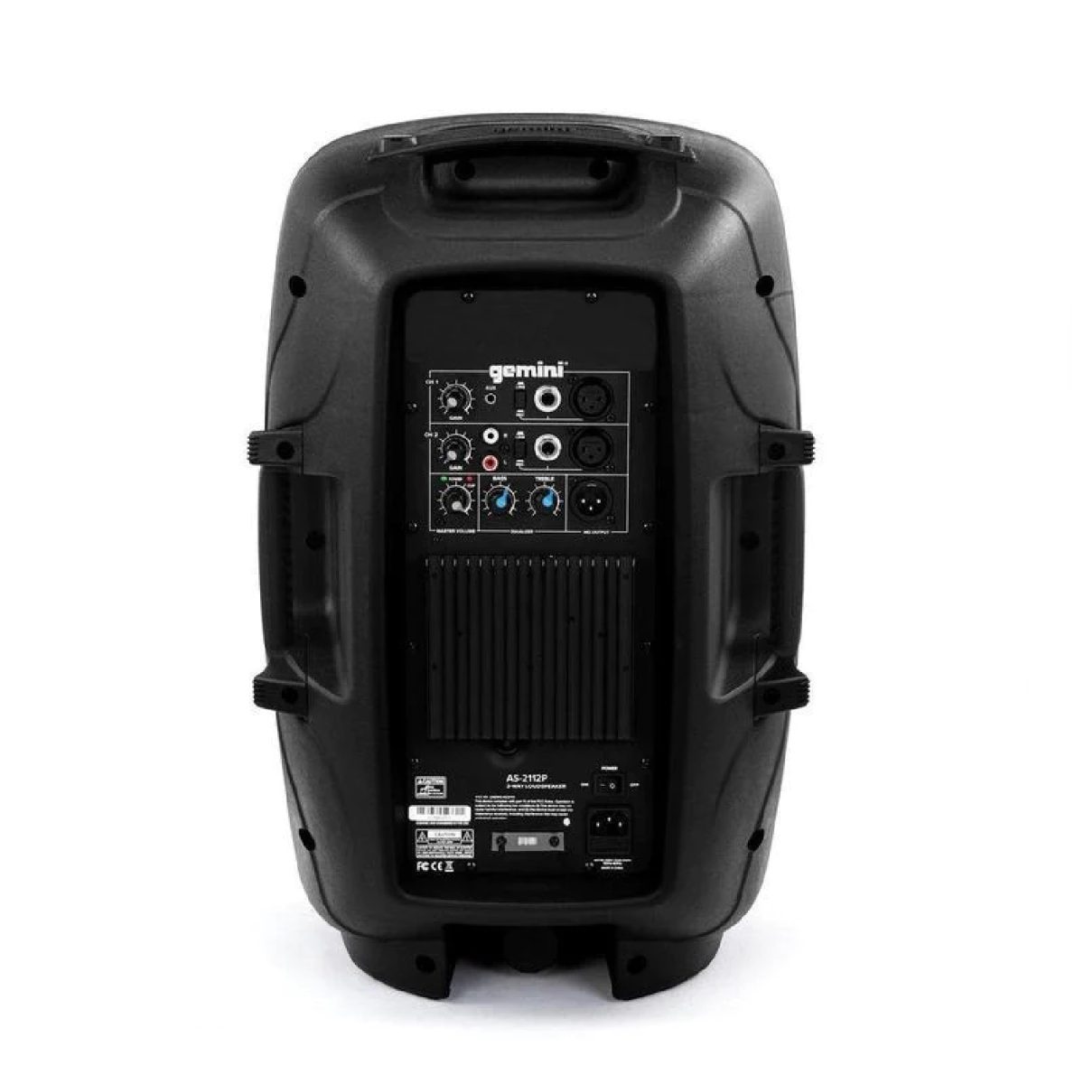 Gemini - AS-2112P - 1500 Watt Active 12” Loudspeaker Back