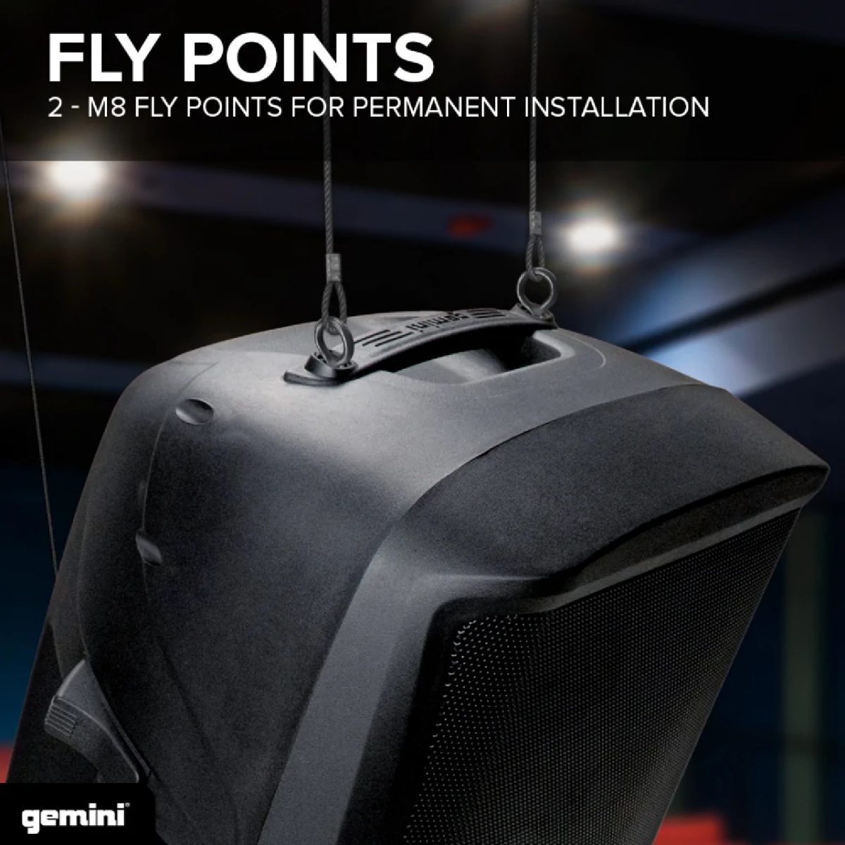 Gemini - AS-2115BT-PK: 2000 Watt 15” Active Bluetooth Loudspeaker With Stand Fly Points