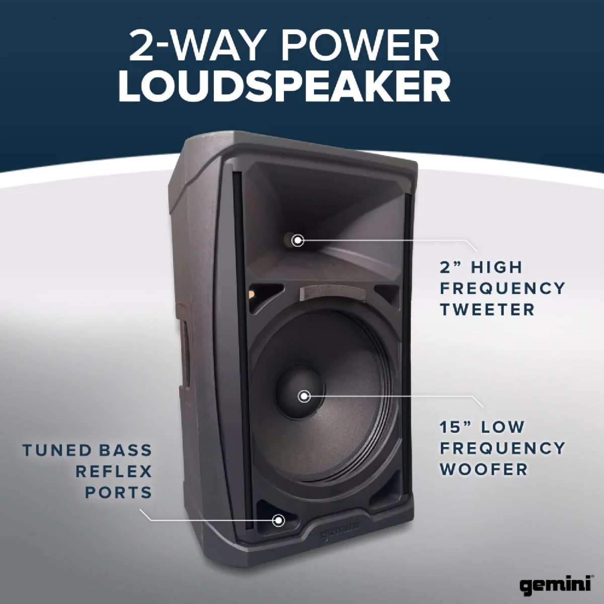 Gemini - GD-115BT - 1000 Watt Class D Bluetooth Speaker Speaker