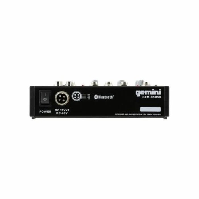 Gemini – GEM-5USB Professional 5-Channel Bluetooth Audio Mixer