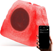 Gemini - Portable Solar Bluetooth Rock Speaker, Weather-Resistant, Multi-Link, Wireless & LED Lighting #GHRK-500LTMS
