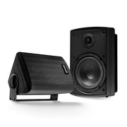 Gemini - 5.25" 150W Powerful Bass Waterproof Bluetooth Wall & Ceiling Mount Wired Speakers (Pair) #GHSI-W525BT-PR-BLK