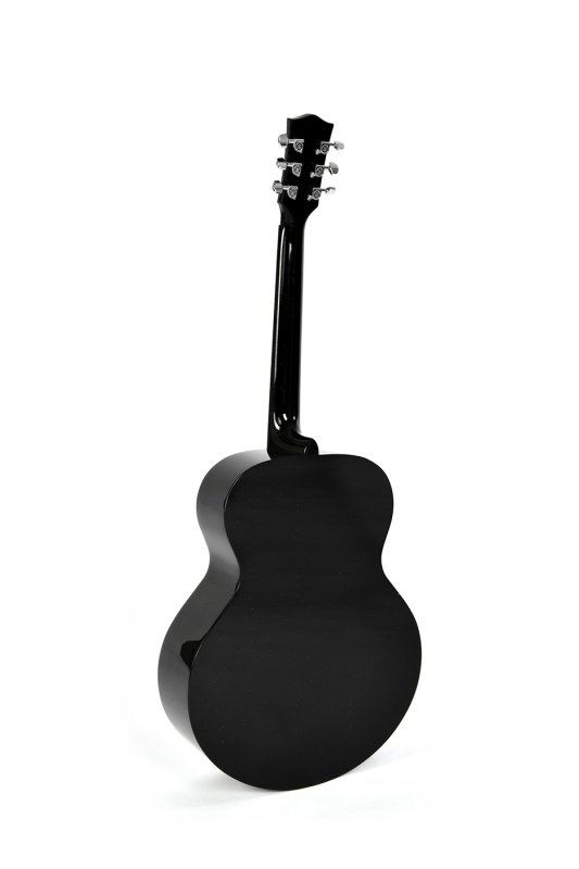 Sigma - 1 Series Grand Jumbo Acoustic/Electric Guitar - Metallic Flake Black #GJM-1E-MFBK