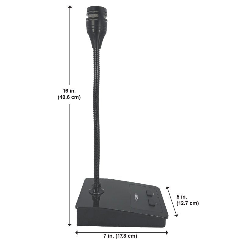 CAD Audio - 14" Hi-Z/Lo-Z Dynamic Gooseneck Paging Microphone #GN14-HL