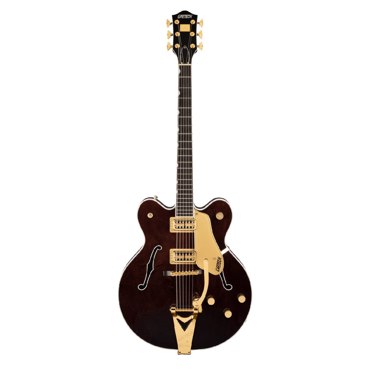 Gretsch - G6122TG Players Edition Country Gentleman Hollow Body with String-Thru Bigsby and Gold Hardware - Walnut Stain