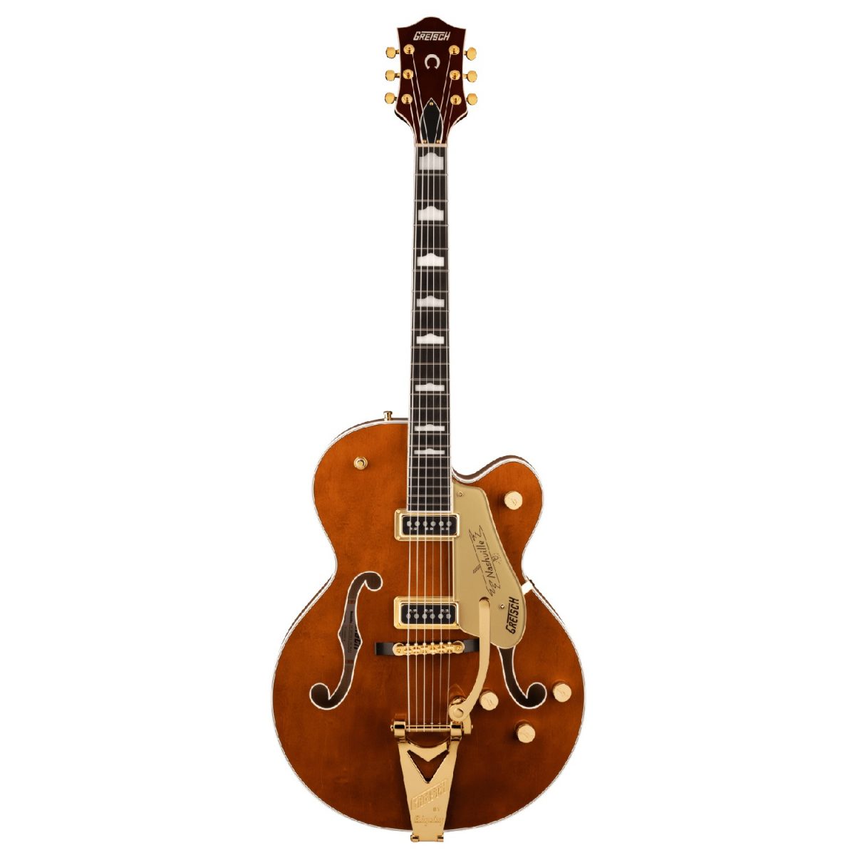 Gretsch - G6120TG-DS Players Edition Nashville Thru Bigsby and Gold Hardware - Roundup Orange
