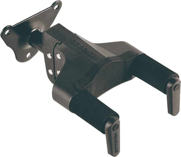 Hercules Stands - AUTO GRIP SYSTEM (AGS) GUITAR HANGER, STEEL WALL MOUNT, SHORT ARM #GSP39WB+