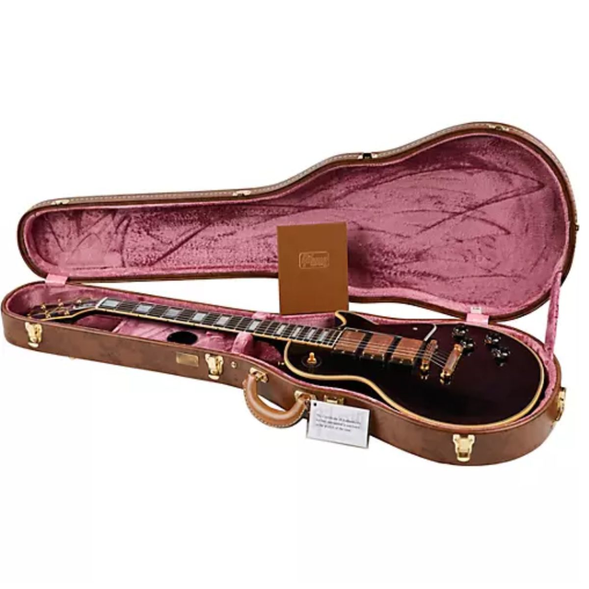 Gibson Custom Shop - 1957 Les Paul Custom Reissue 3-Pickup VOS w-stopbar - Ebony-back-case