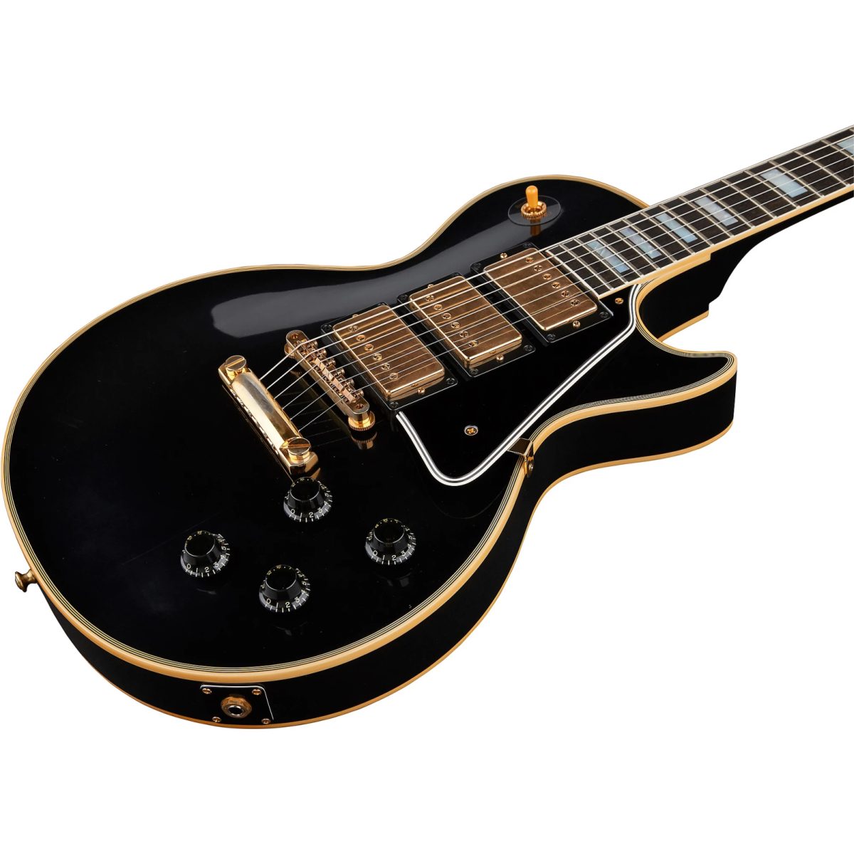 Gibson Custom Shop - 1957 Les Paul Custom Reissue 3-Pickup VOS w-stopbar - Ebony-front2