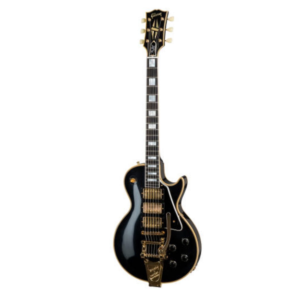 Gibson Custom Shop - 1957 Les Paul Custom Reissue VOS - 3-Pickup - w_Bigsby- Ebony