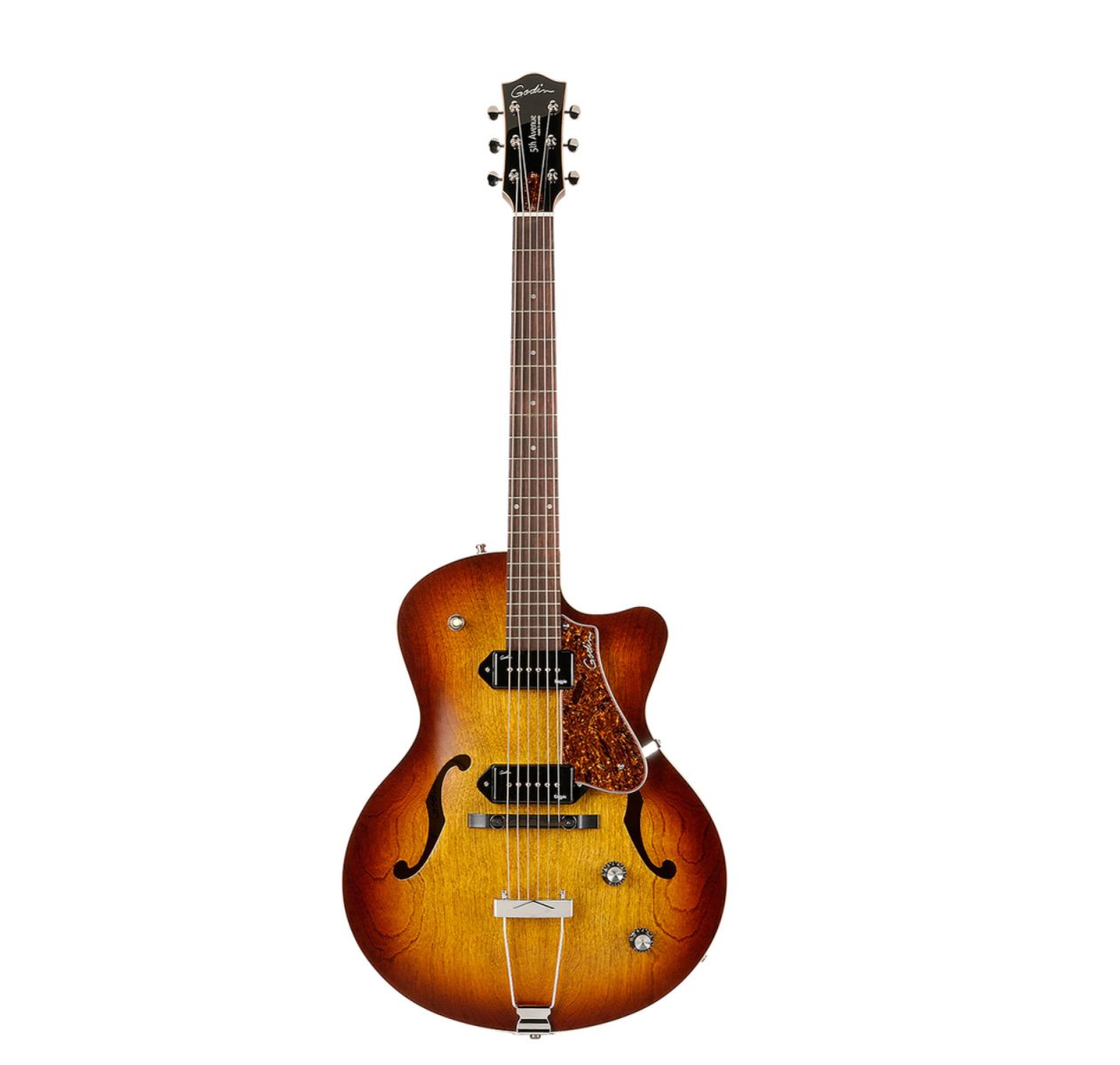 Godin 5th Avenue CW Kingpin II - Cognac Burst