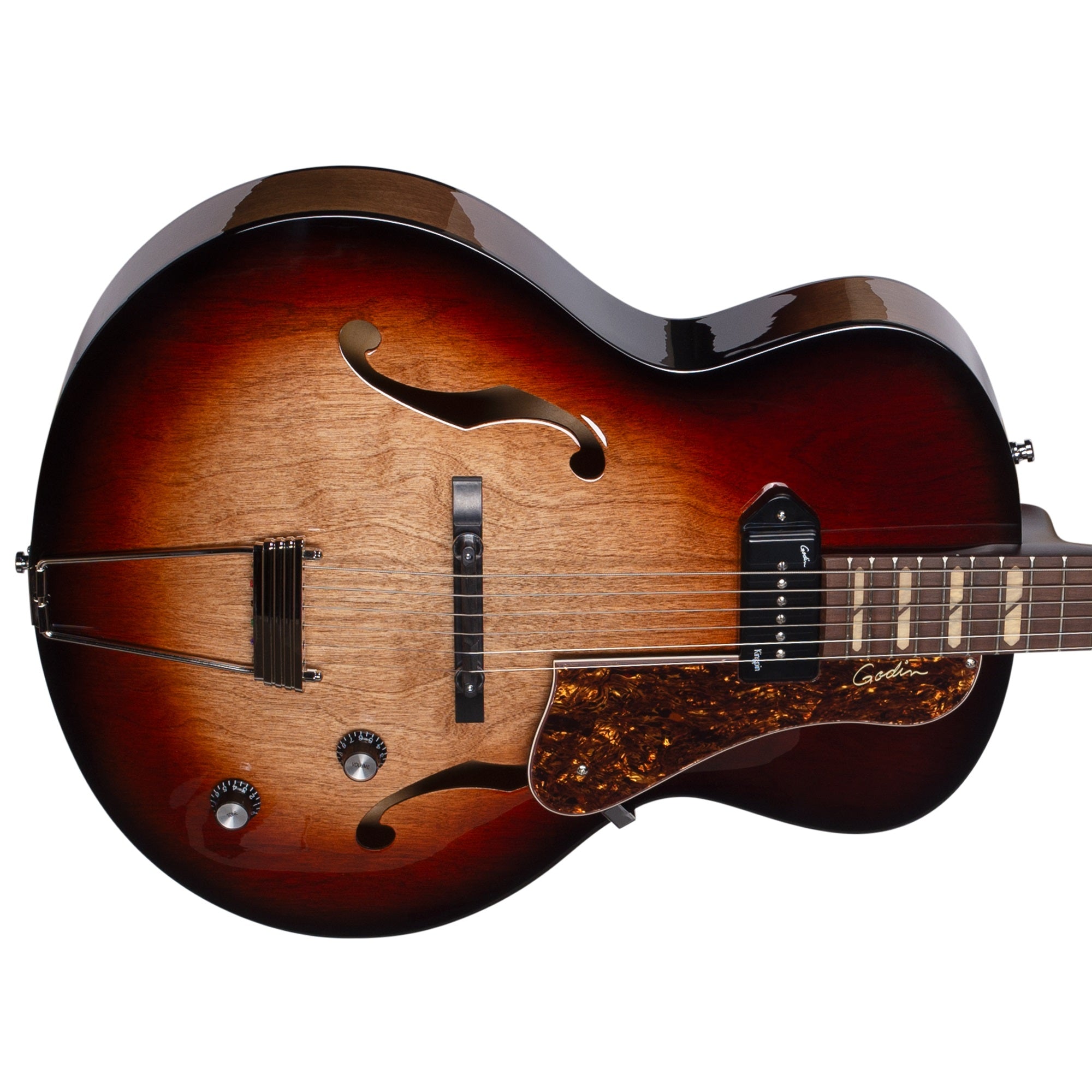 Godin - 5th Avenue Kingpin P90 DLX Vintage Burst HG #054015