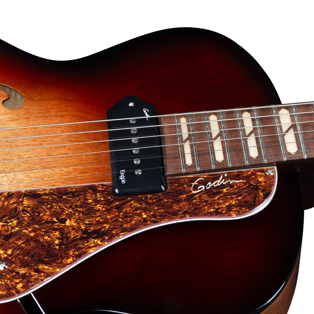 Godin - 5th Avenue Kingpin P90 DLX Vintage Burst HG #054015