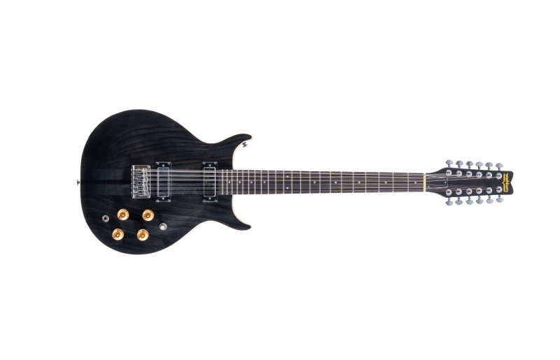 Washburn - Hawk 12-String Neck-Through Electric Guitar, Transparent Black #H12TB
