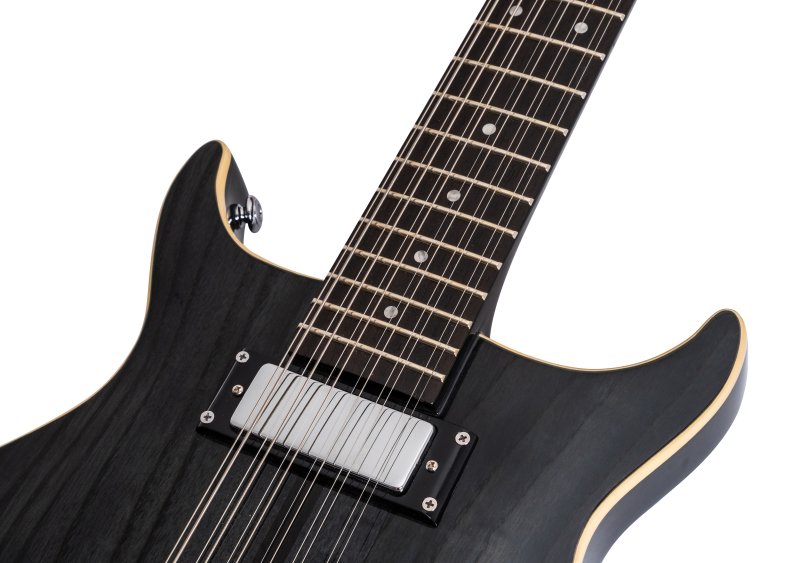 Washburn - Hawk 12-String Neck-Through Electric Guitar, Transparent Black #H12TB